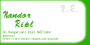 nandor ripl business card